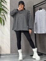 بلوز راه راه اورسایز - Image 2