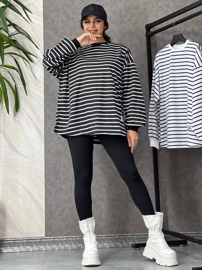 بلوز راه راه اورسایز - Image 2