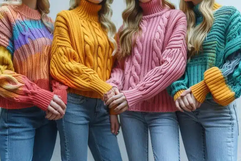 پلیورهای رنگی روشن