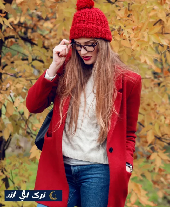 کت کوتاه قرمز با شلوار جین شب یلدا ترک ای لند