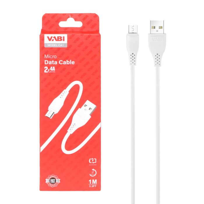 1447446 کابل شارژ فست اندروید VABI مدل CA1 - سفید - Image 1