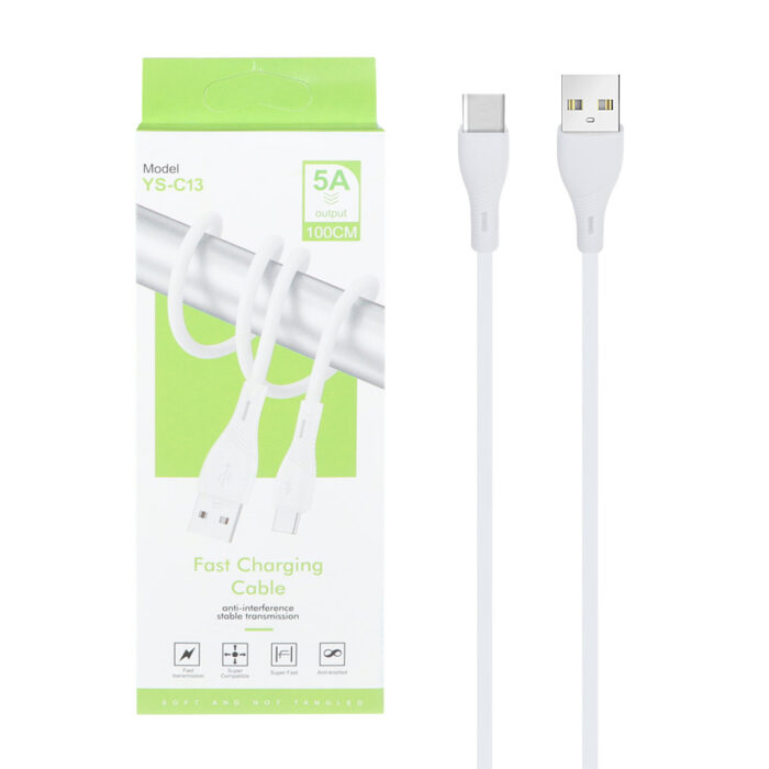 1579246 کابل شارژ فست Type-C مدل YS-C13 - سفید - BSA - Image 1