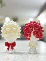 شمع ولنتاین شمع عشق شمع دسته گل بادکنکی